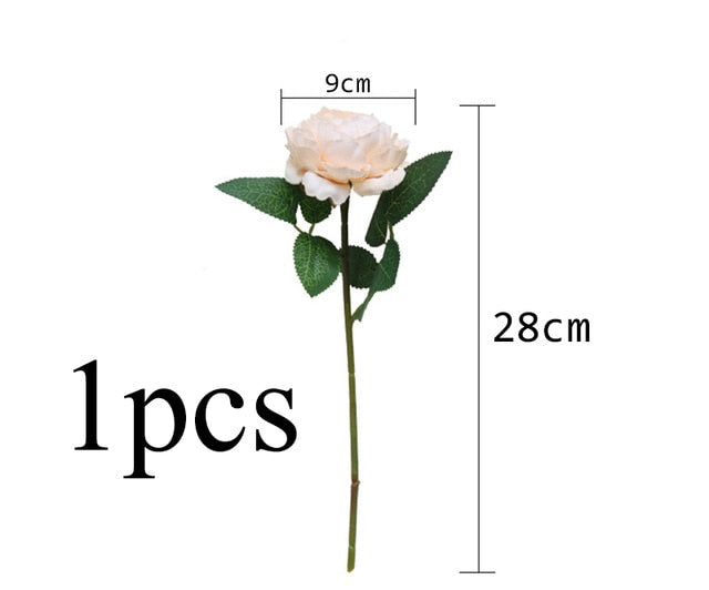 2021 Beautiful Rose Peony Artificial Silk Flowers Small bouquet flores Home Party Spring Wedding Decoration  Fake Flower