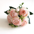 2021 Beautiful Rose Peony Artificial Silk Flowers Small bouquet flores Home Party Spring Wedding Decoration  Fake Flower