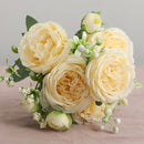 2021 Beautiful Rose Peony Artificial Silk Flowers Small bouquet flores Home Party Spring Wedding Decoration  Fake Flower