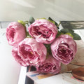2021 Beautiful Rose Peony Artificial Silk Flowers Small bouquet flores Home Party Spring Wedding Decoration  Fake Flower