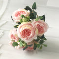 2021 Beautiful Rose Peony Artificial Silk Flowers Small bouquet flores Home Party Spring Wedding Decoration  Fake Flower