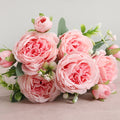2021 Beautiful Rose Peony Artificial Silk Flowers Small bouquet flores Home Party Spring Wedding Decoration  Fake Flower