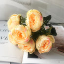 2021 Beautiful Rose Peony Artificial Silk Flowers Small bouquet flores Home Party Spring Wedding Decoration  Fake Flower