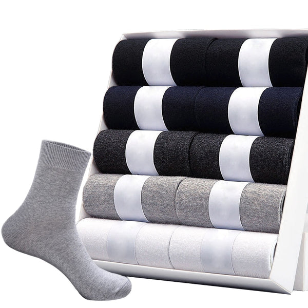 2020 Brand New Men's Cotton Socks Black Business Casual Breathable Spring Summer Male Crew Socks Meias Hot Sale Sokken Size38-45