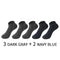 5 Pairs/Set Men's Cotton Short Socks Thin Black White Business Men Boat Sock Soft Breathable Solid Color Summer Male Ankle Socks
