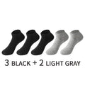 5 Pairs/Set Men's Cotton Short Socks Thin Black White Business Men Boat Sock Soft Breathable Solid Color Summer Male Ankle Socks