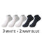5 Pairs/Set Men's Cotton Short Socks Thin Black White Business Men Boat Sock Soft Breathable Solid Color Summer Male Ankle Socks