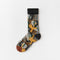 New Fashion Harajuku High Quality Creative Crystal Silk Tide Socks Sunflowers Vines Flowers Animal Fruit Glass Silk Women SockS