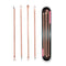 4PCS  Acne Blemish Remover Blackhead Extractor Black Dots Cleaner Needles Set Black Spots Pore Cleanser Tool   Rose Gold Sliver