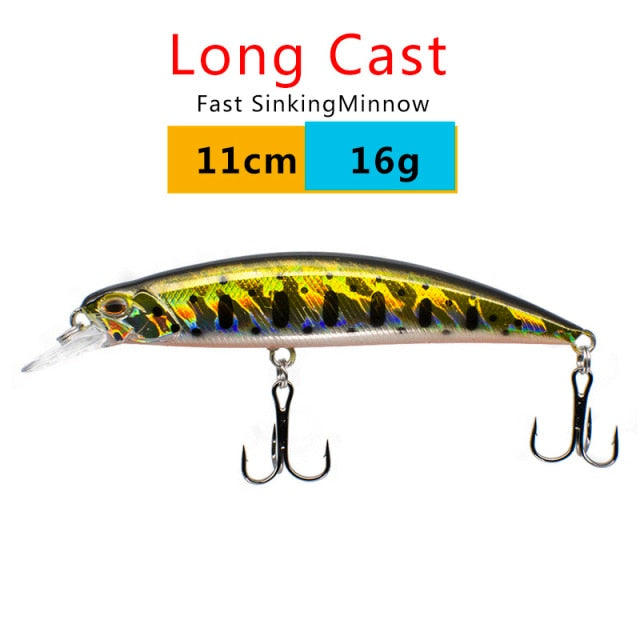 SEALURER Fishing lure 1pcs Pike Bait Minnow 11cm 10.5g Jerkbait Deep Swim Wobblers Crankbait