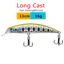 SEALURER Fishing lure 1pcs Pike Bait Minnow 11cm 10.5g Jerkbait Deep Swim Wobblers Crankbait