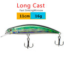 SEALURER Fishing lure 1pcs Pike Bait Minnow 11cm 10.5g Jerkbait Deep Swim Wobblers Crankbait