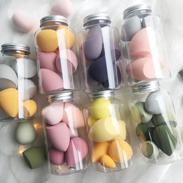 Different Sizes Makeup Sponge Dry&Wet Use Cosmetic Puff Sponge maquiagem Foundation Powder Blush Beauty Tools with Storage Box