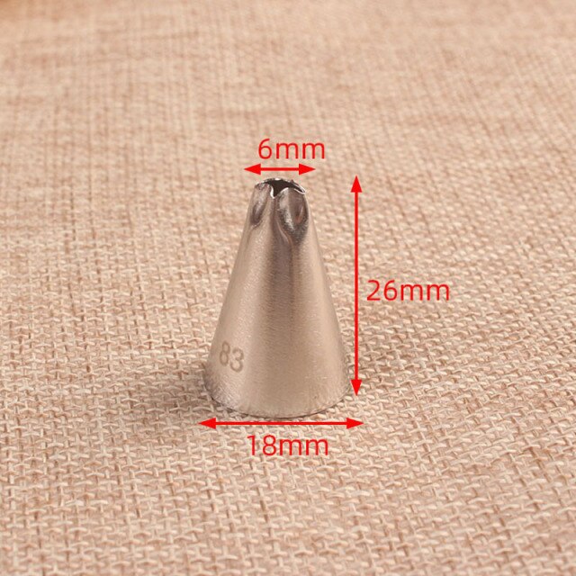 1Pcs DIY Cakes Decoration 19-tooth Pastry Nozzle Kitchen Gadgets Cookies Supplies 304 Stainless Steel Silver Fondant Decor