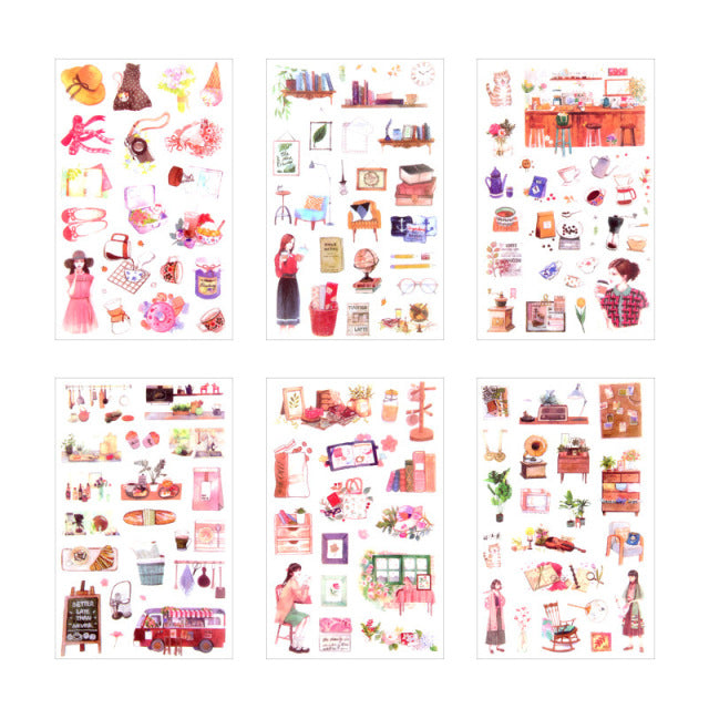 Cute Molang Rabbit Cartoon Animals Sticker Pvc Cartoon Stickers Diary Sticker Scrapbook Decoration Stationery Stickers