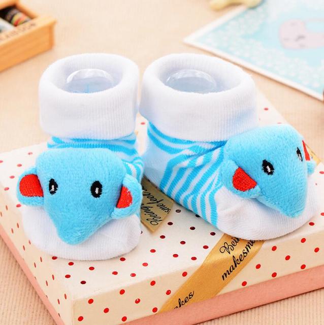 1 Pair Baby Boy Socks Cotton Baby Socks Rubber Anti Slip Boy Girl Floor Kids Toddlers Sock Spring Animal Infant Newborn Gift