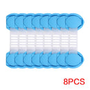 8Pcs/Lot Baby Safety Protector Child Cabinet Locking Plastic Lock Protection of Children Locking From Doors Drawers