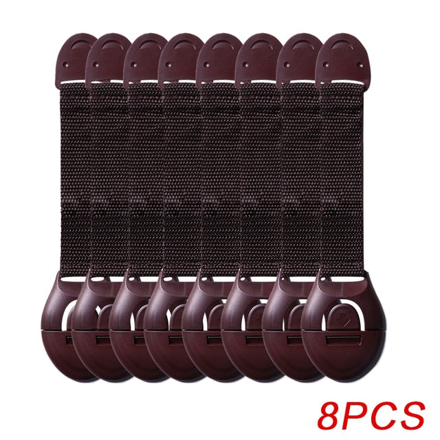 8Pcs/Lot Baby Safety Protector Child Cabinet Locking Plastic Lock Protection of Children Locking From Doors Drawers