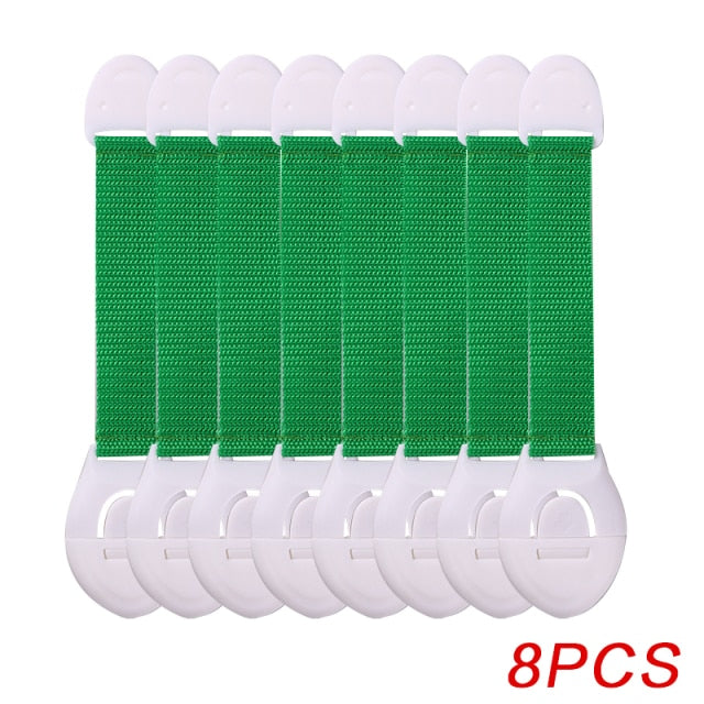 8Pcs/Lot Baby Safety Protector Child Cabinet Locking Plastic Lock Protection of Children Locking From Doors Drawers