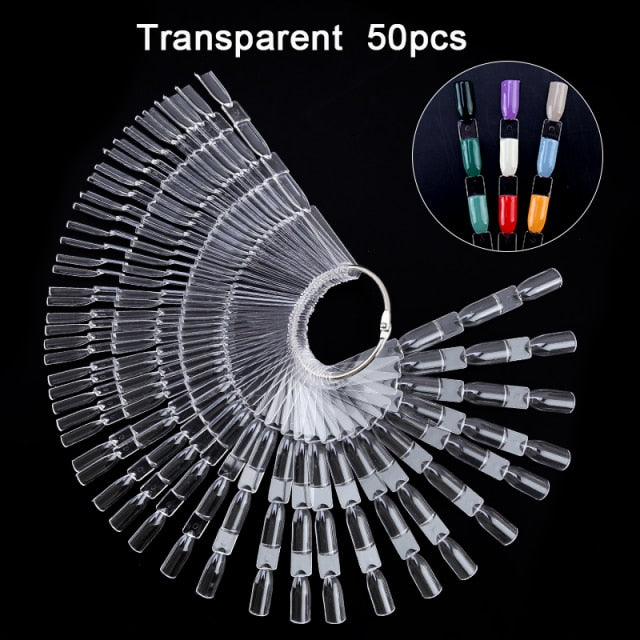 False Nail Tips Color Card Practice Display Showing Shelf Tools Buckle Ring Manicure DIY Nail Display Nail Art Practice tool