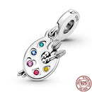 CODEDOG 100% Real 925 Sterling Silver Pink Enamel Lotus Charms Beads Fit Original Pandora Bracelet For Women Jewelry Making