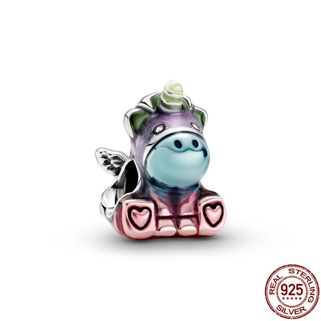 CODEDOG 100% Real 925 Sterling Silver Pink Enamel Lotus Charms Beads Fit Original Pandora Bracelet For Women Jewelry Making