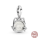 CODEDOG 100% Real 925 Sterling Silver Pink Enamel Lotus Charms Beads Fit Original Pandora Bracelet For Women Jewelry Making