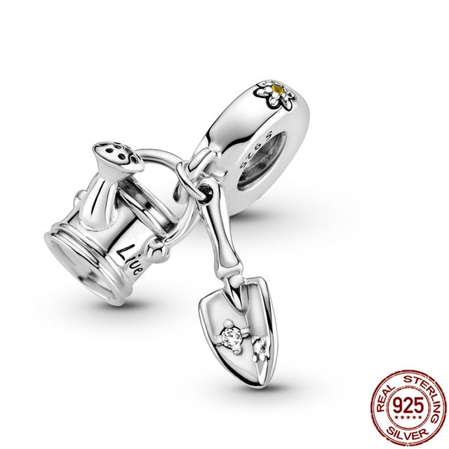 CODEDOG 100% Real 925 Sterling Silver Pink Enamel Lotus Charms Beads Fit Original Pandora Bracelet For Women Jewelry Making