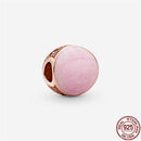 CODEDOG 100% Real 925 Sterling Silver Pink Enamel Lotus Charms Beads Fit Original Pandora Bracelet For Women Jewelry Making