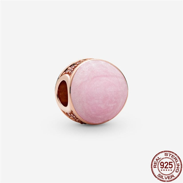 CODEDOG 100% Real 925 Sterling Silver Pink Enamel Lotus Charms Beads Fit Original Pandora Bracelet For Women Jewelry Making