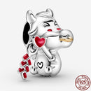 CODEDOG 100% Real 925 Sterling Silver Pink Enamel Lotus Charms Beads Fit Original Pandora Bracelet For Women Jewelry Making