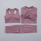 Seamless Women  yoga set Workout Gym Long Sleeve Fitness Crop Top High Waist Leggings Sport Clothing Suits
