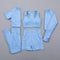 Seamless Women  yoga set Workout Gym Long Sleeve Fitness Crop Top High Waist Leggings Sport Clothing Suits