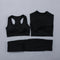 Seamless Women  yoga set Workout Gym Long Sleeve Fitness Crop Top High Waist Leggings Sport Clothing Suits