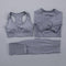 Seamless Women  yoga set Workout Gym Long Sleeve Fitness Crop Top High Waist Leggings Sport Clothing Suits