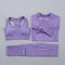 Seamless Women  yoga set Workout Gym Long Sleeve Fitness Crop Top High Waist Leggings Sport Clothing Suits