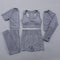 Seamless Women  yoga set Workout Gym Long Sleeve Fitness Crop Top High Waist Leggings Sport Clothing Suits