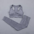 Seamless Women  yoga set Workout Gym Long Sleeve Fitness Crop Top High Waist Leggings Sport Clothing Suits
