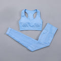 Seamless Women  yoga set Workout Gym Long Sleeve Fitness Crop Top High Waist Leggings Sport Clothing Suits