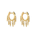 CANNER Real 925 Sterling Silver Hoop Earrings For Women Luxury Zircon Circle Round Earring Fashion Earings Jewelry pendientes