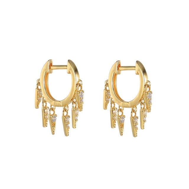 CANNER Real 925 Sterling Silver Hoop Earrings For Women Luxury Zircon Circle Round Earring Fashion Earings Jewelry pendientes