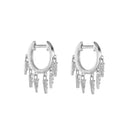 CANNER Real 925 Sterling Silver Hoop Earrings For Women Luxury Zircon Circle Round Earring Fashion Earings Jewelry pendientes