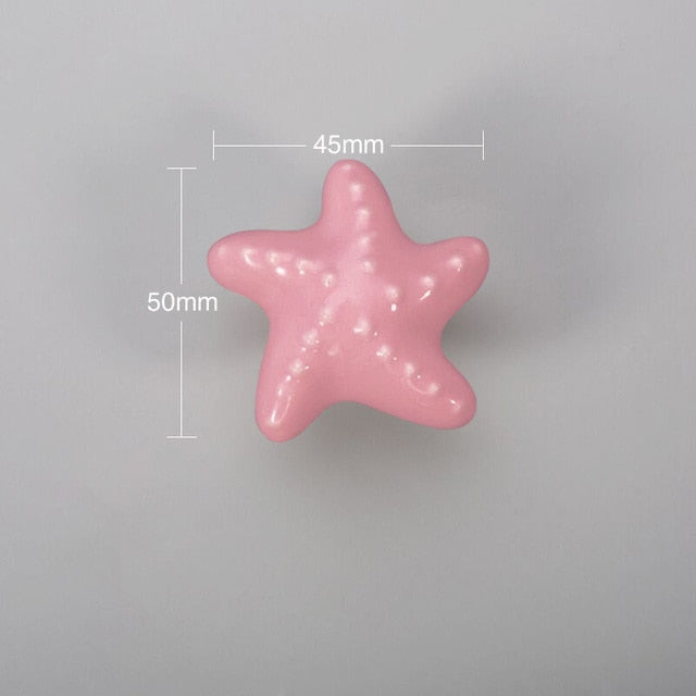 NAIERDI Cartoon Children Room Ceramic Cabinet Knobs Moon Star Wardrobe Handle Garden Door Handle Cabinet Handles for Kids