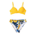 CUPSHE Push Up Floral Wrap Bikini Sets Women Sexy Thong Two Pieces Swimsuits 2021 New Girl Beach Bathing Suits Swimwear