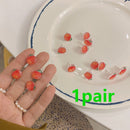 AOMU 2020 New Japan Korean Cherry Fruit Shaped Drop Earrings For Women Sweet Girls Cute Brincos Line Pendientes Jewelry Gifts