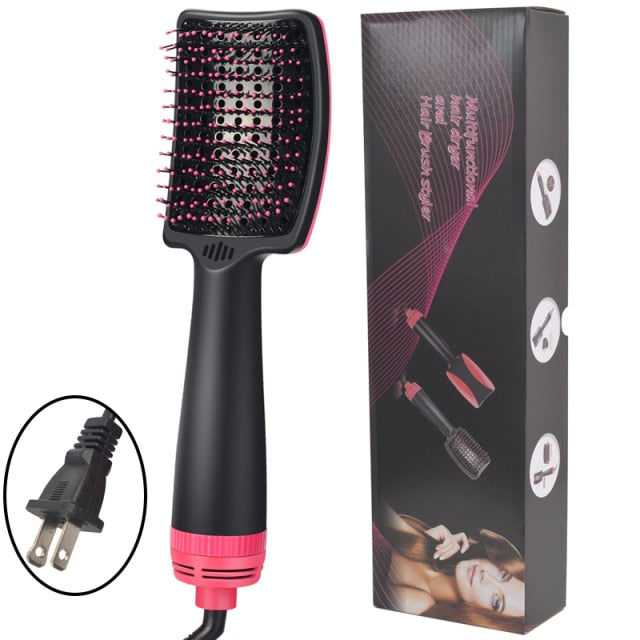 2 in 1 One Step Hair Dryer And Volumizer  Electric Hair Dryer Brush  Dryer Comb Hair Straightener Curling Iron Comb Brush