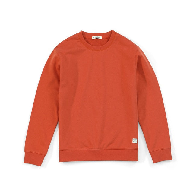 SIMWOOD 2021 Spring New Hoodies Men Casual Minimalist Sweatshirt O-Neck Embroidery Logo Plus Size Basic Pullover  SI980547