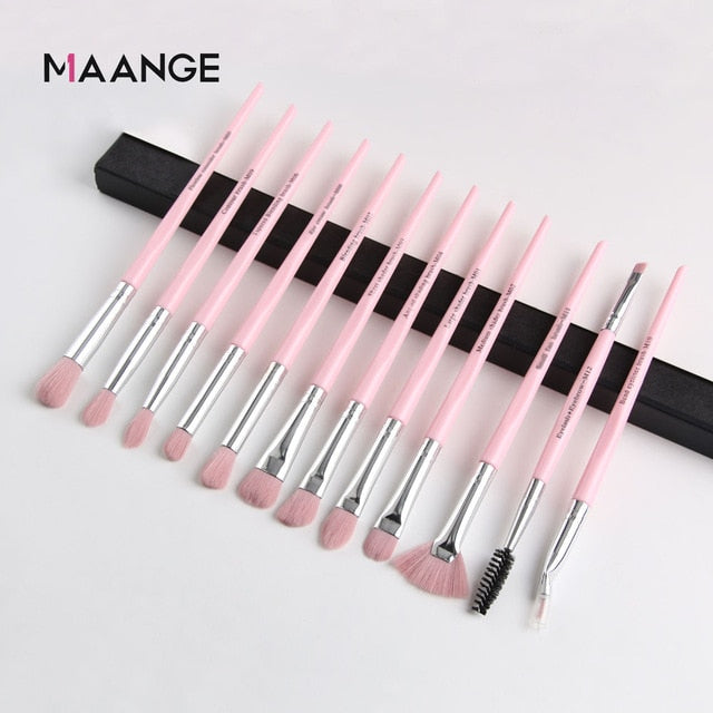 MAANGE Makeup Brushes Pro Pink Brush Set Powder EyeShadow Blending Eyeliner Eyelash Eyebrow Make up Beauty Cosmestic Brushes