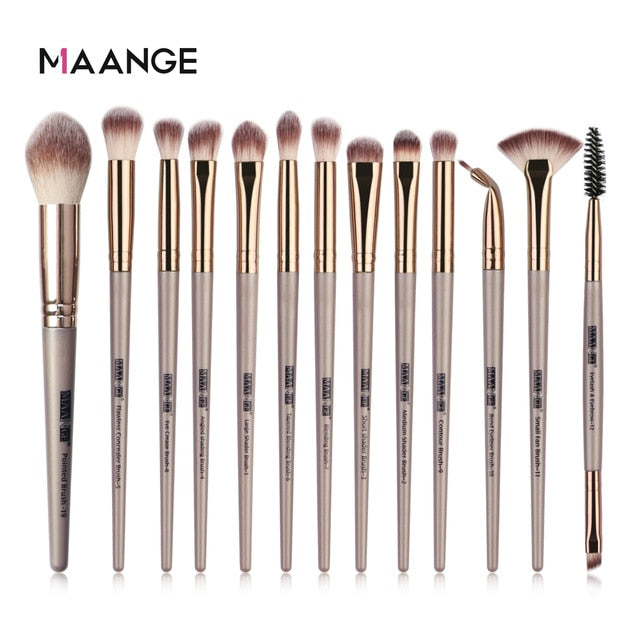 MAANGE Makeup Brushes Pro Pink Brush Set Powder EyeShadow Blending Eyeliner Eyelash Eyebrow Make up Beauty Cosmestic Brushes