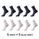 High Quality 10 Pairs/lot Men Bamboo Fiber Socks Men Breathable Compression Long Socks Business Casual Male Large size 38-45